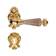 Ninfa Porcellana Brass Lever Handle on 
